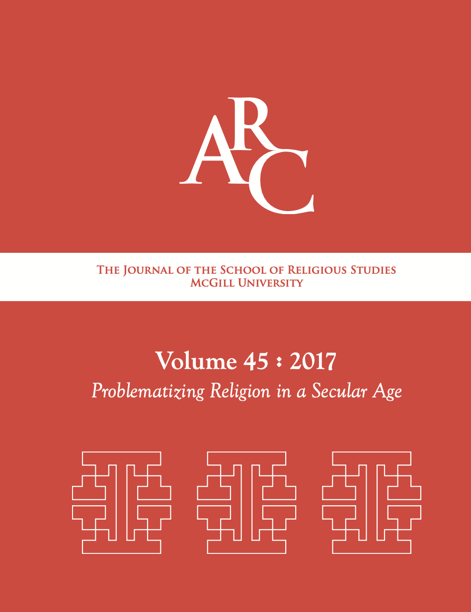 					View Vol. 45 (2017): Arc: Problematizing Religion in a Secular Age
				
