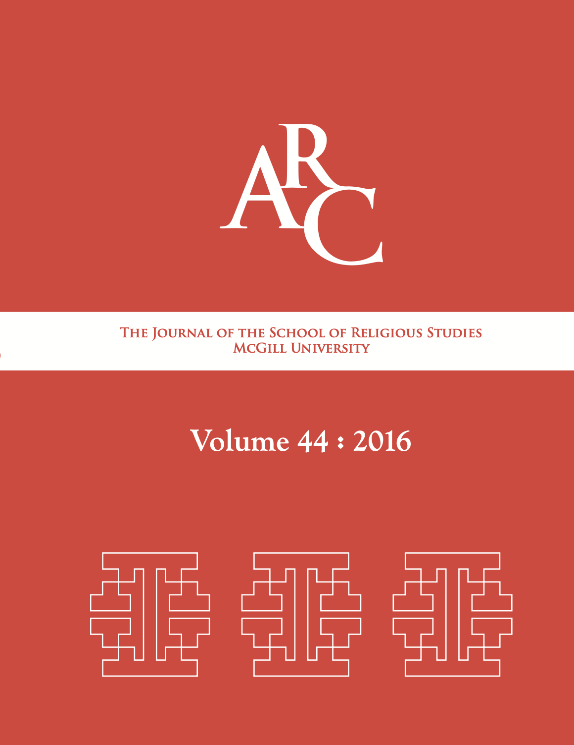 					View Vol. 44 (2016): Arc: The Journal of the School of Religious Studies
				