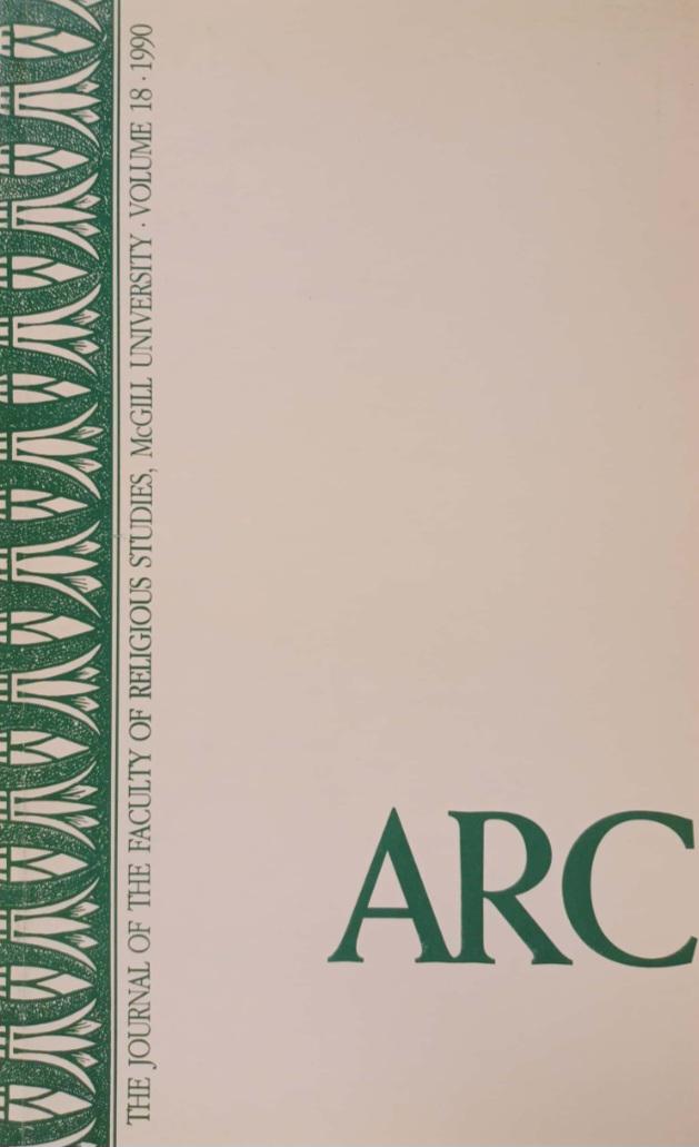 					View Vol. 18 (1990): Arc: The Journal of the Faculty of Religious Studies
				