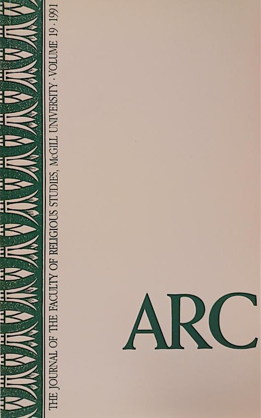 					View Vol. 19 (1991): Arc: The Journal of the Faculty of Religious Studies
				