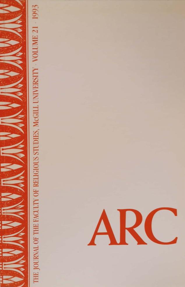 					Afficher Vol. 21 (1993): Arc: The Journal of the Faculty of Religious Studies
				