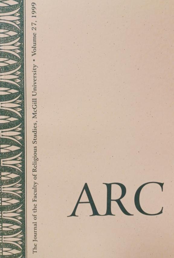 					View Vol. 27 (1999): Arc: The Journal of the Faculty of Religious Studies
				