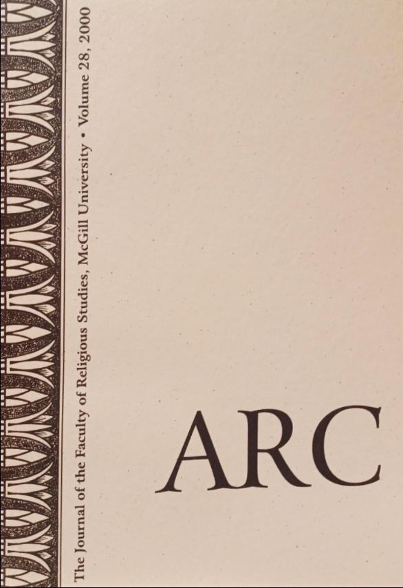 					View Vol. 28 (2000): Arc: The Journal of the Faculty of Religious Studies
				