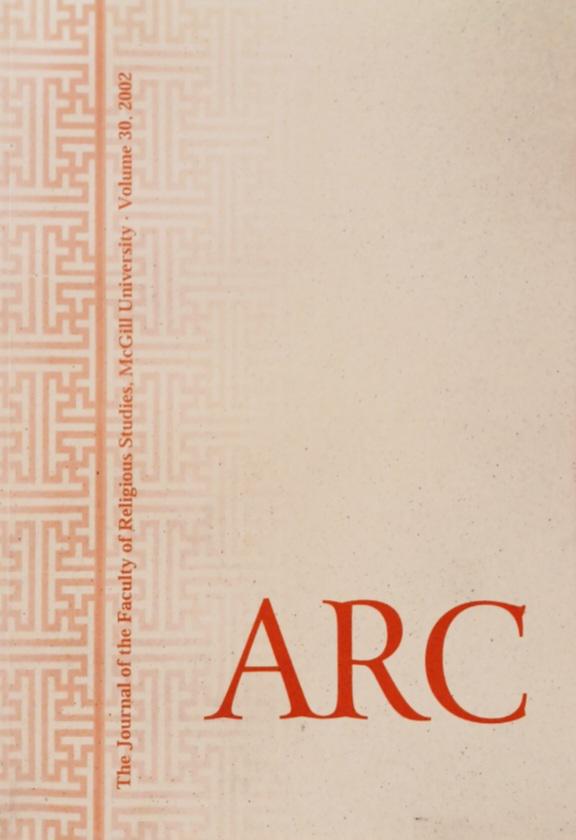 					View Vol. 30 (2002): Arc: The Journal of the Faculty of Religious Study
				