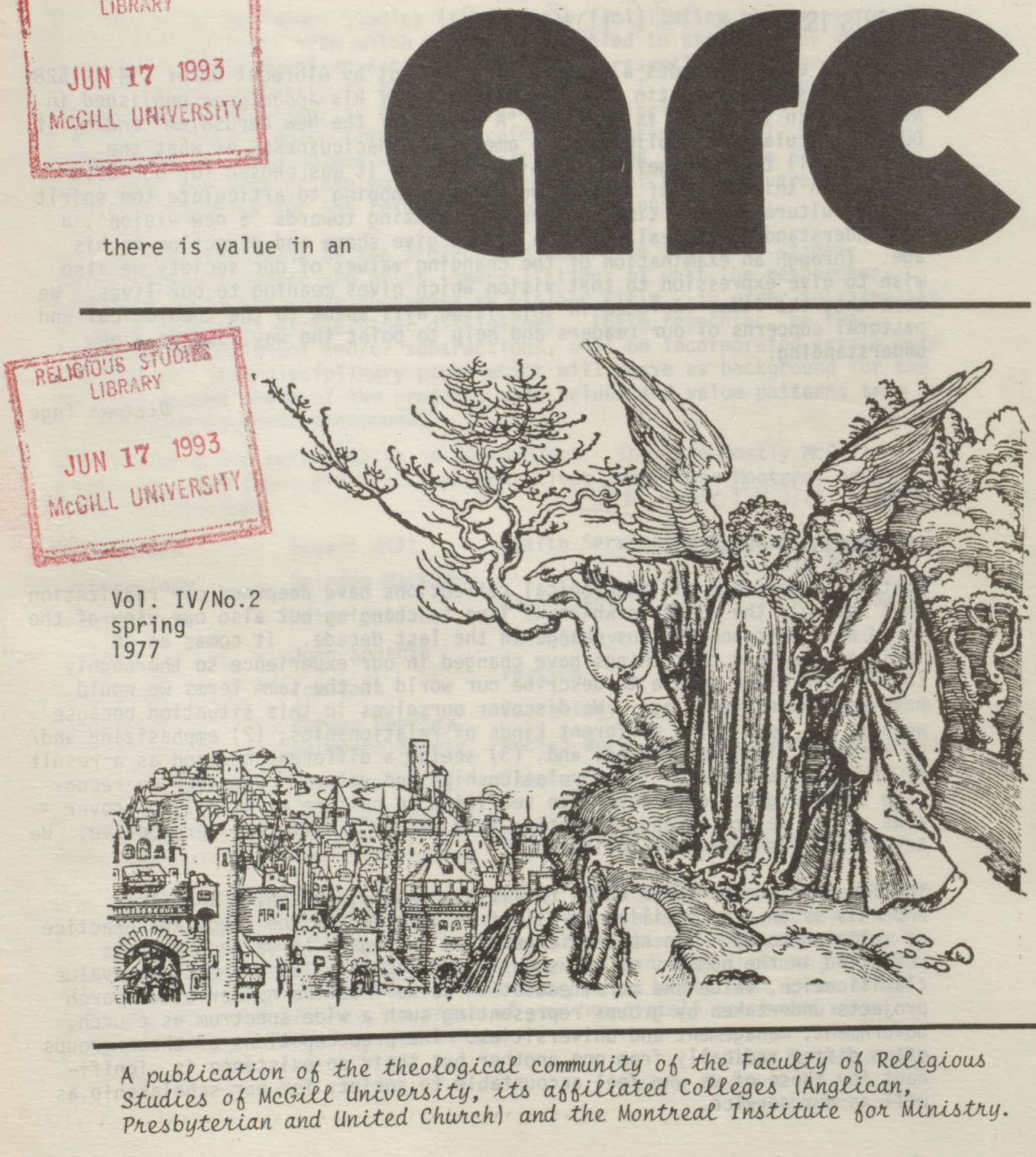 					View Vol. 4 No. 2 (1977): There is Value in an Arc
				